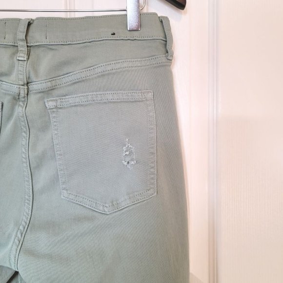 GAP WOMEN'S OLIVE GREEN  COTTON JEAN HIGH RISE SIZE 30 REGULAR - Picture 9 of 15